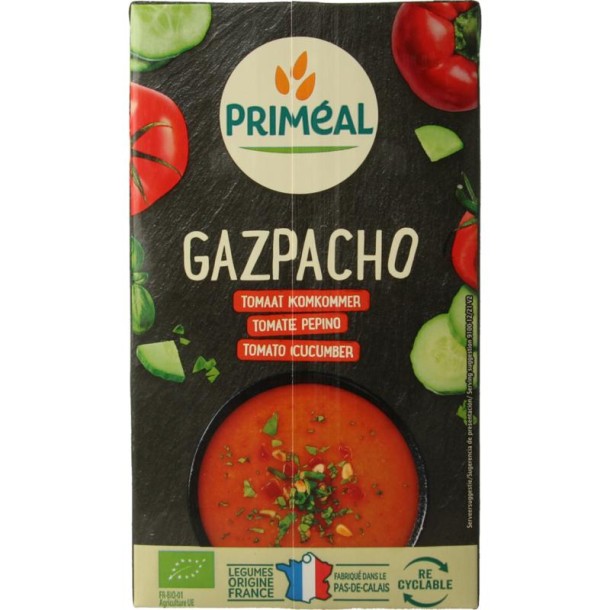 Primeal Gaspacho tomaat komkommer bio (1 Liter)