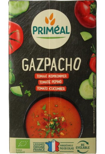 Primeal Gaspacho tomaat komkommer bio (1 Liter)