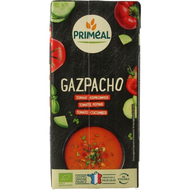 Primeal Gaspacho tomaat komkommer bio (330 Milliliter)