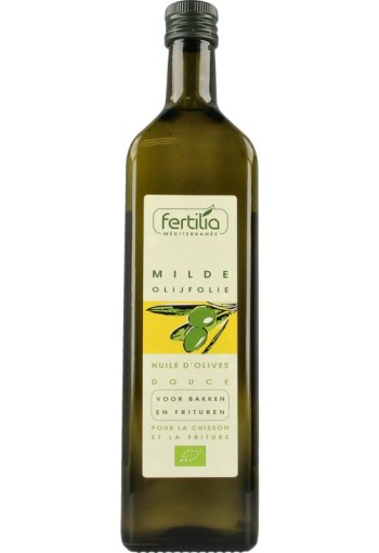 Fertilia Olijfolie mild voor bakken en braden bio (1 Liter)