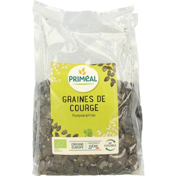 Primeal Pompoenpitten uit Europa bio (500 Gram)