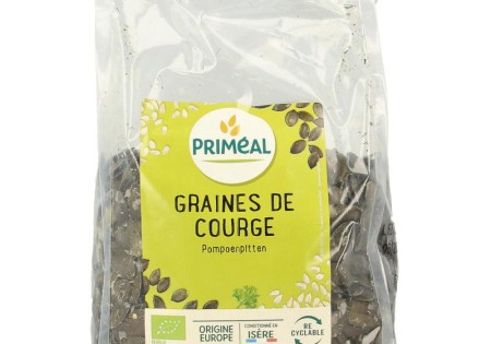 Primeal Pompoenpitten uit Europa bio (500 Gram)