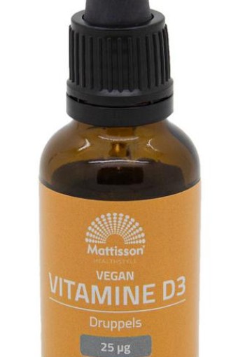 Mattisson Vitamine D3 25mcg vegan druppels (25 Milliliter)