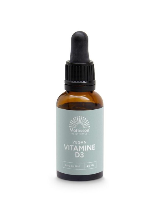Mattisson Vitamine D3 baby & kind 10mcg vegan druppels (25 Milliliter)
