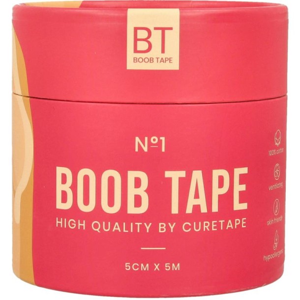 Curetape Boobtape no 1 incl. nipple covers 5cm x 5m beige (1 Stuks)