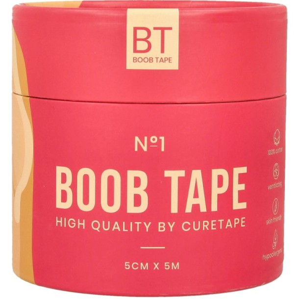 Cure Tape Boobtape no 1 incl. nipple covers 5cm x 5m beige (1 Stuks)