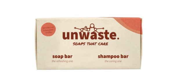 Unwaste Duopack orange soap & shampoo bar (1 Stuks)