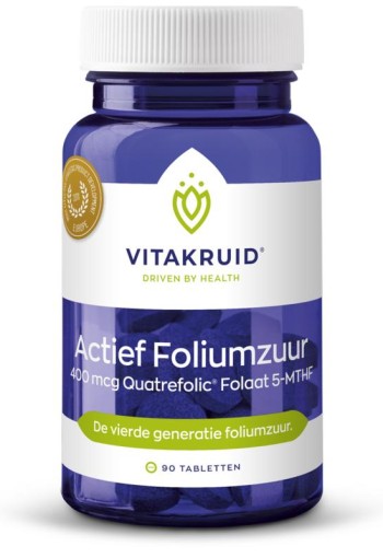Vitakruid Actief foliumzuur 400 mcg (90 Tabletten)