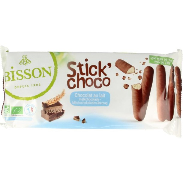 Bisson Stick choco melkchocolade bio (130 Gram)
