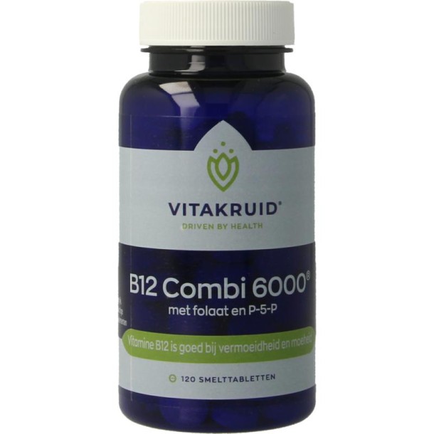Vitakruid B12 Combi 6.000 met Actief Folaat (120 Smelttabletten)