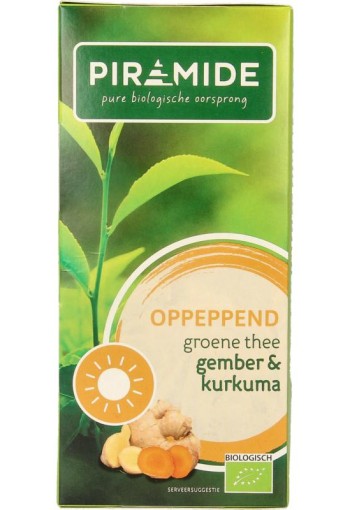Piramide Oppeppend groene thee gember & curcuma bio (20 Zakjes)
