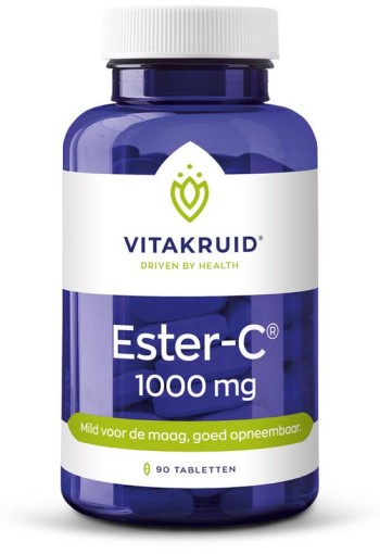 Vitakruid Ester-C Vitamine C 1000 Flavonoiden Rozenbottel (90 Tabletten)