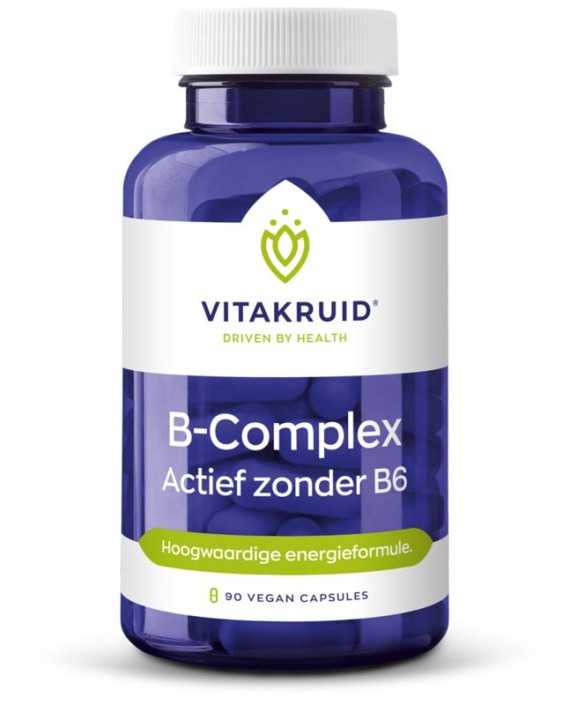 Vitakruid B-Complex actief zonder B6 (90 Vegetarische capsules)