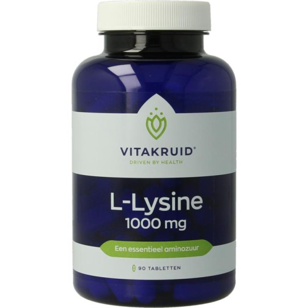 Vitakruid L-Lysine 1000mg met vitamine C (90 Tabletten)