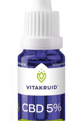 Vitakruid CBD Olie 5% full spectrum met MCT als drager (10 Milliliter)