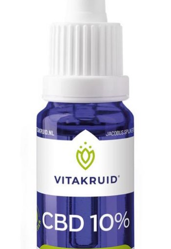 Vitakruid CBD Olie 10% full spectrum met MCT als drager (10 Milliliter)