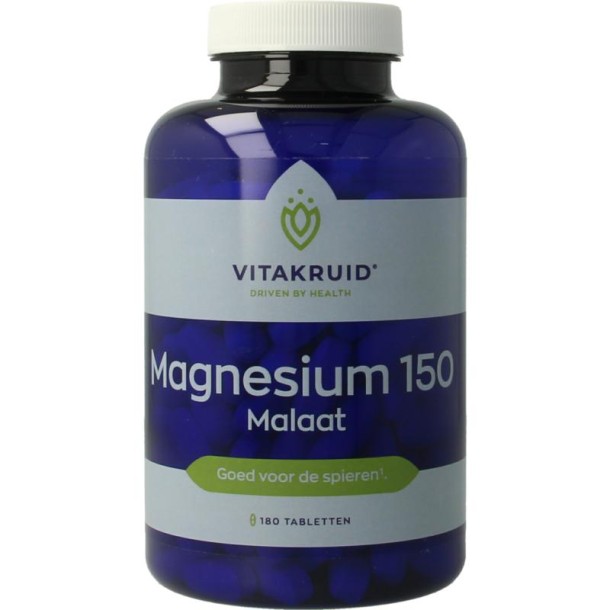 Vitakruid Magnesium 150 Malaat met Vitamine B6 (P-5-P) (180 Tabletten)