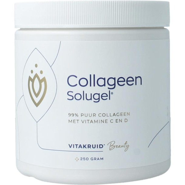 Vitakruid Collageen Solugel poeder met vitamine C & D (250 Gram)