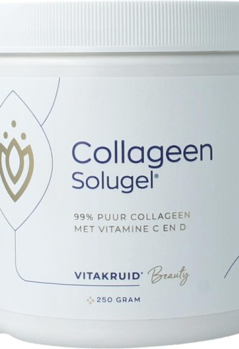 Vitakruid Collageen Solugel poeder met vitamine C & D (250 Gram)