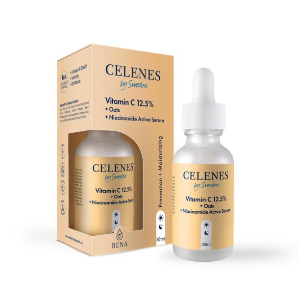 Celenes Active serum vitamin C 12,5% + oats + niacinamide (30 Milliliter)
