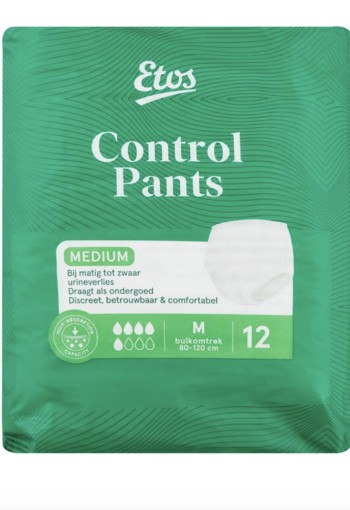 Etos Control Incontinentie Pants Medium 12 stuks