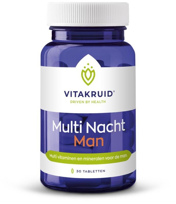 Vitakruid Multi Nacht Man 100% Vegan (30 Tabletten)