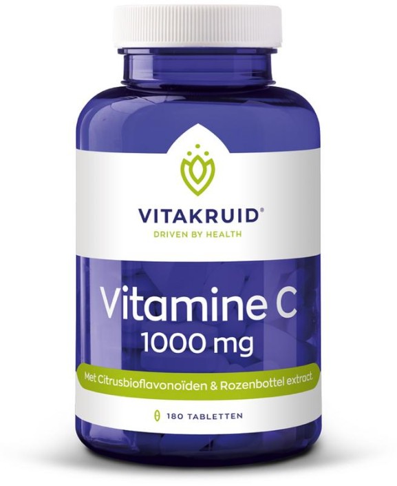 Vitakruid Vitamine C 1000 met Bioflavonoiden & Rozenbottel (180 Tabletten)