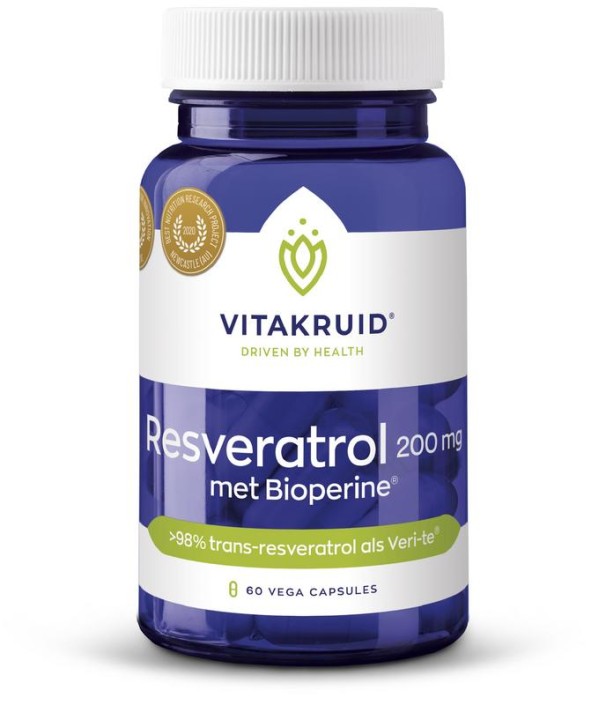 Vitakruid Resveratrol 200mg met bioperine (60 Vegetarische capsules)