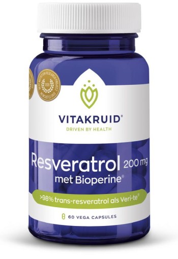 Vitakruid Resveratrol 200mg met bioperine (60 Vegetarische capsules)