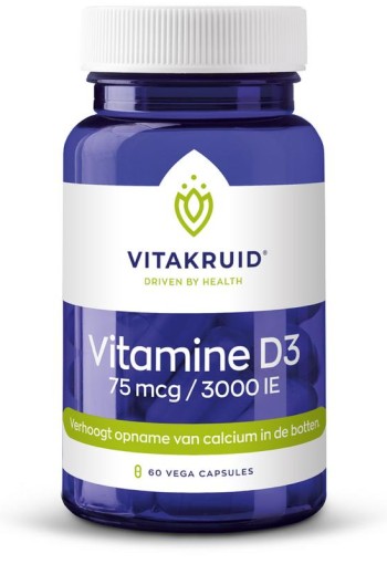 Vitakruid Vitamine D3 75 mcg / 3000 IE (60 Vegetarische capsules)