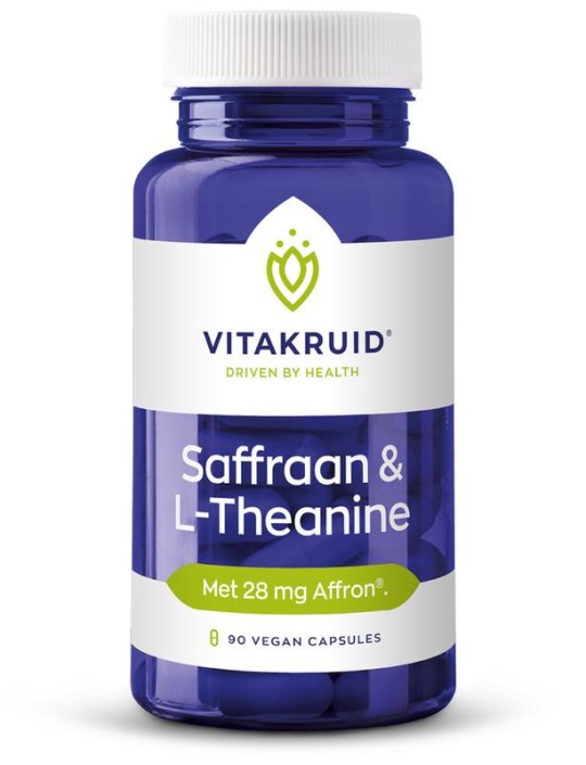 Vitakruid Saffraan 28mg (Affron) & L-Theanine (90 Vegetarische capsules)