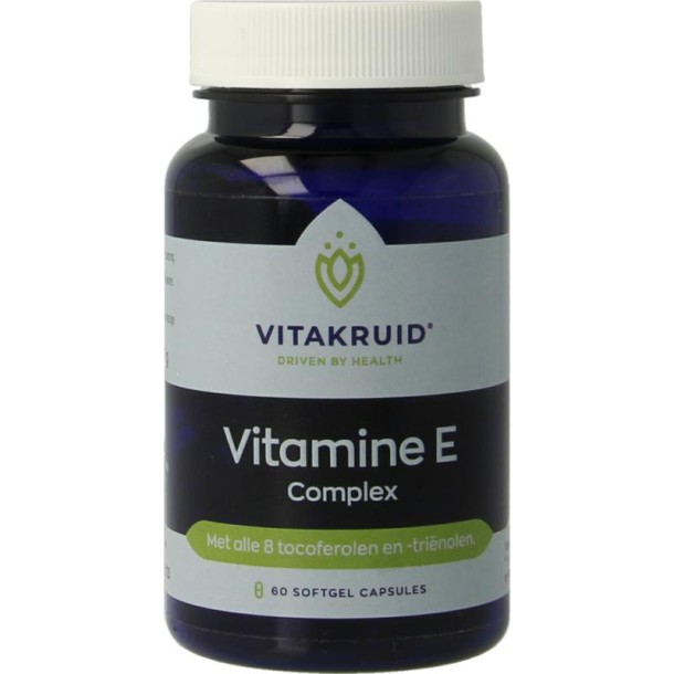 Vitakruid Vitamine E Complex 8 tocoferolen en -trienolen (60 Softgels)