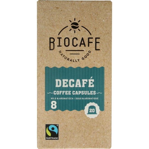 Biocafe Decafe capsules bio (20 Stuks)