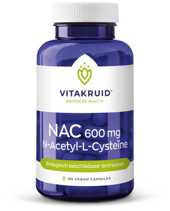 Vitakruid NAC 600 mg N-Acetyl-L-Cysteine (90 Vegetarische capsules)