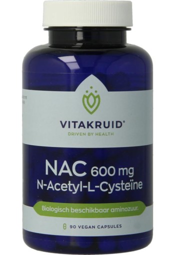 Vitakruid NAC 600 mg N-Acetyl-L-Cysteine (90 Vegetarische capsules)