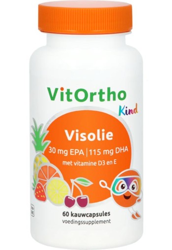 Vitortho Visolie 30mg EPA DHA kind kauwcapsules (60 Capsules)
