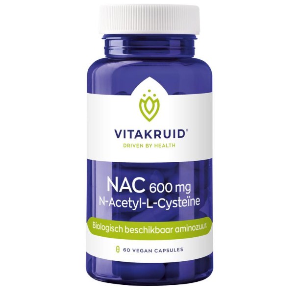 Vitakruid NAC 600mg N-Acetyl-L-Cysteine (60 Vegetarische capsules)