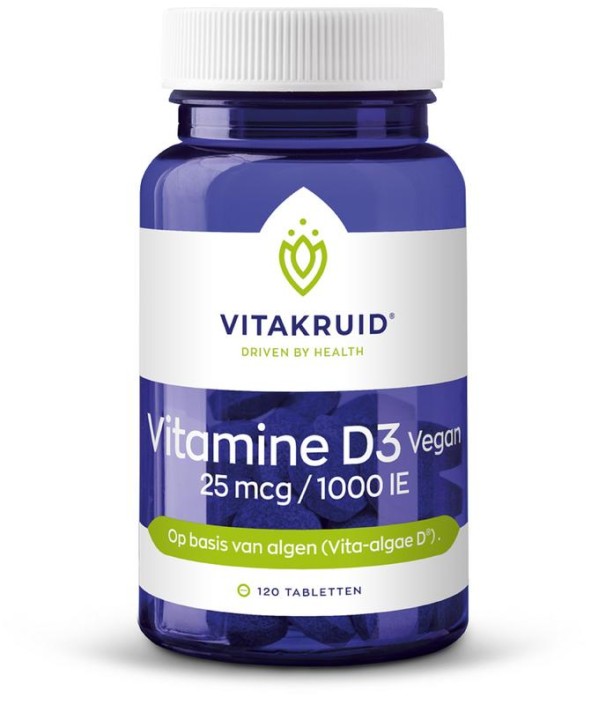Vitakruid Vitamine D3 Vegan 25 mcg / 1000 IE (120 Tabletten)