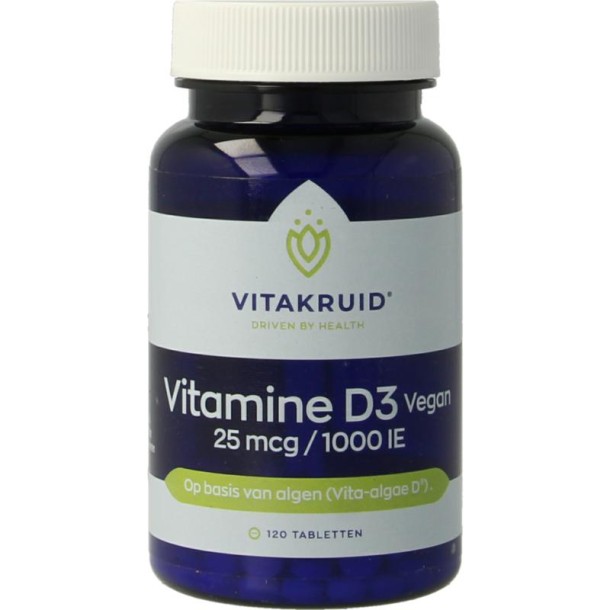 Vitakruid Vitamine D3 Vegan 25 mcg / 1000 IE (120 Tabletten)