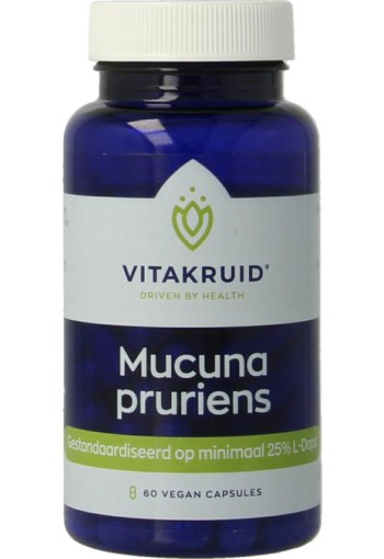 Vitakruid Mucuna pruriens 400mg minimaal 25% L-Dopa (60 Vegetarische capsules)
