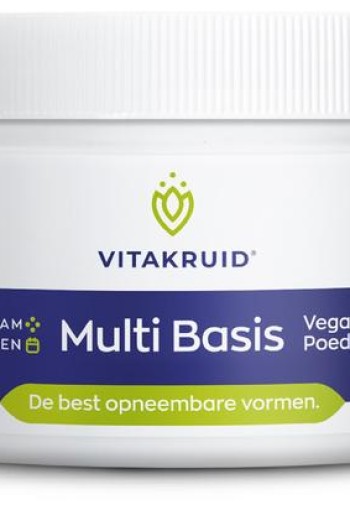 Vitakruid Multi Basis Vegan poeder met natuurlijke vormen (163 Gram)