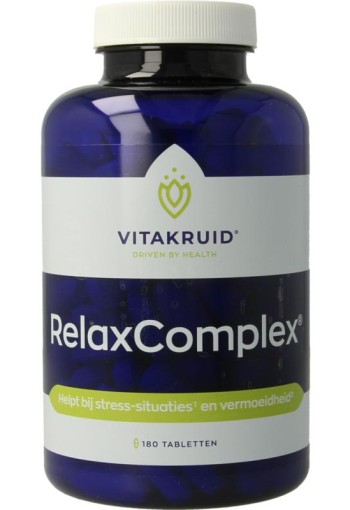 Vitakruid RelaxComplex oa Magnesium Tauraat & Vitamine D3 (180 Tabletten)
