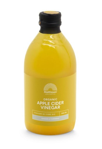 Mattisson Apple cider vinegar ginger&turmeric appelazijn bio (500 Milliliter)