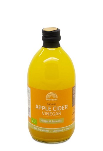 Mattisson Apple cider vinegar ginger&turmeric appelazijn bio (500 Milliliter)