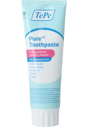 Tepe Pure tandpasta sensitive peppermint (75 Milliliter)