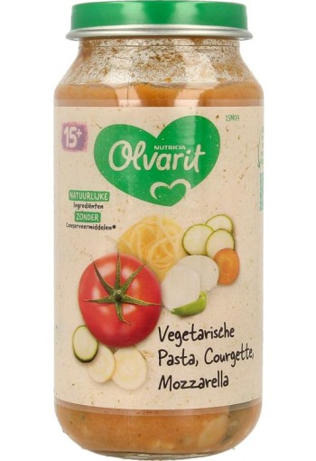Olvarit Vegetarische pasta courgette mozzarella 15M09 (250 Gram)