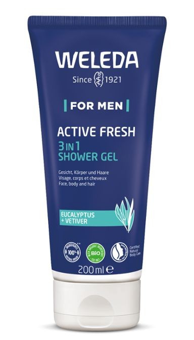 Weleda Men active fresh 3-in-1 douchegel (200 Milliliter)