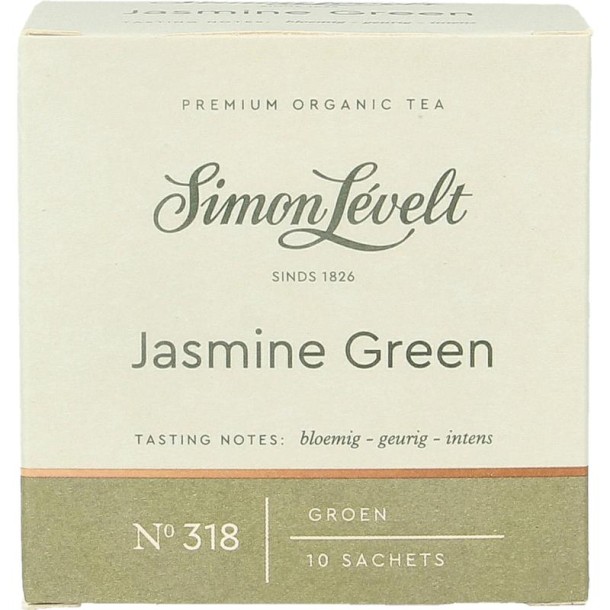 Simon Levelt Groene thee jasmijn bio (10 Zakjes)