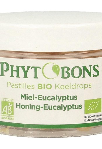 Phytobons Keeldrops honing eucalyptus bio (100 Gram)