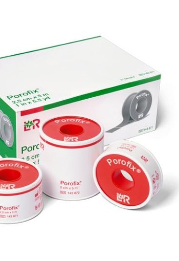 Porofix Hechtpleister 5m x 1.25cm latexvrij (1 Stuks)